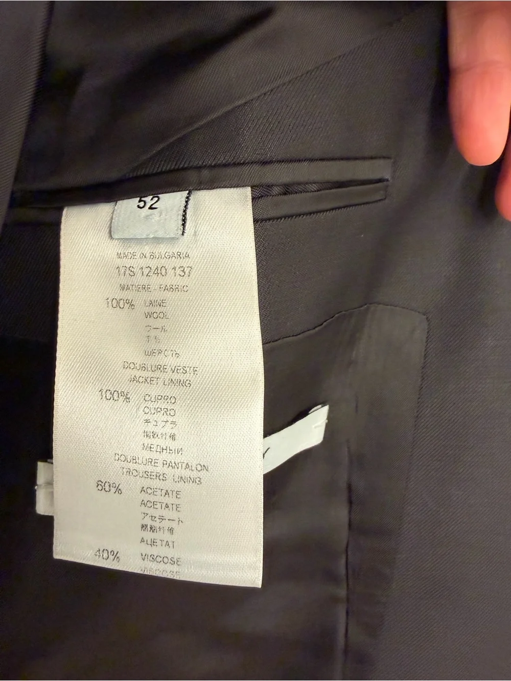 Givenchy Black Men's Two-Piece Tailored Suit